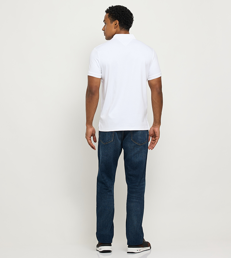 Flag Detail Short Sleeves Polo T-Shirt