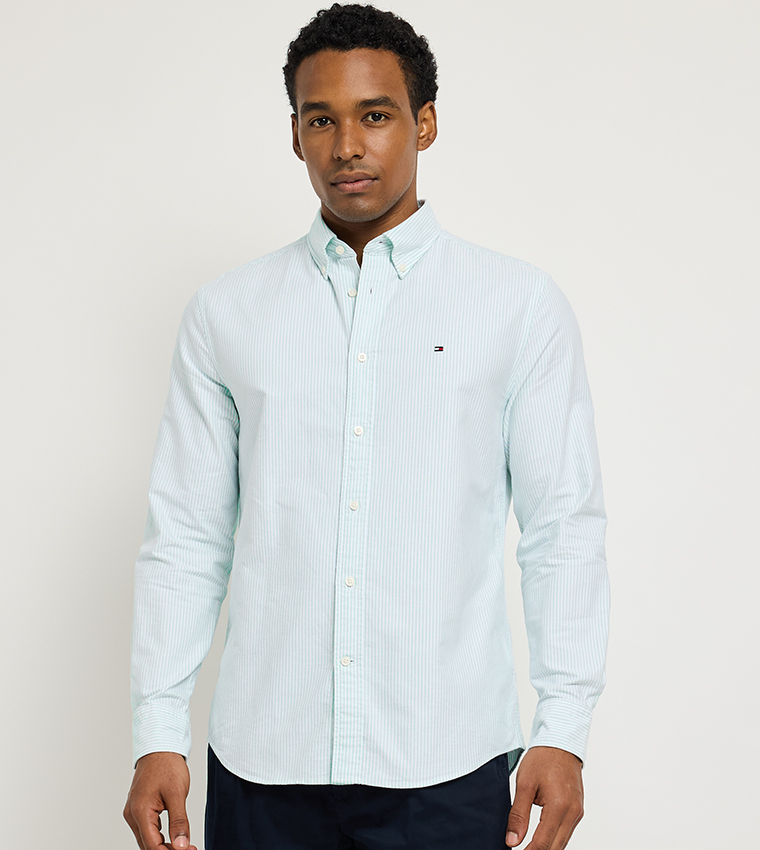 HERITAGE Striped Long Sleeves Oxford Shirt