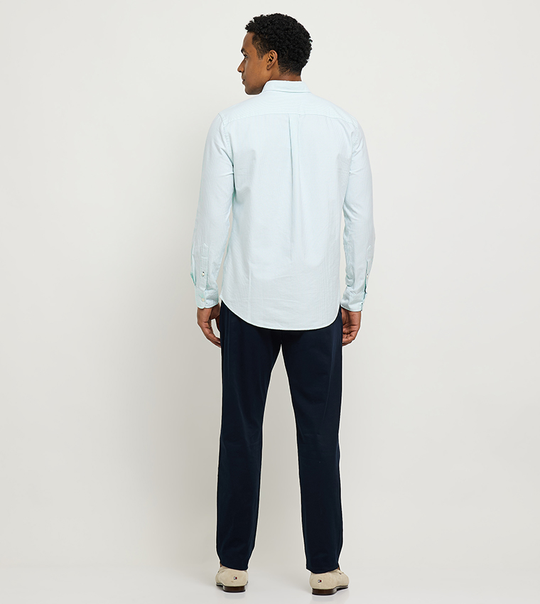 HERITAGE Striped Long Sleeves Oxford Shirt