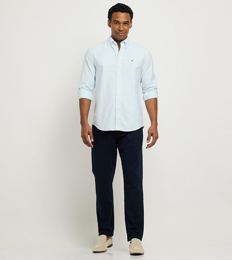 HERITAGE Striped Long Sleeves Oxford Shirt
