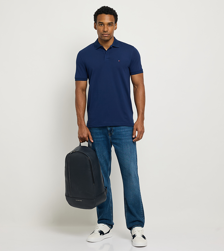 Flag Detail Short Sleeves Polo T-Shirt