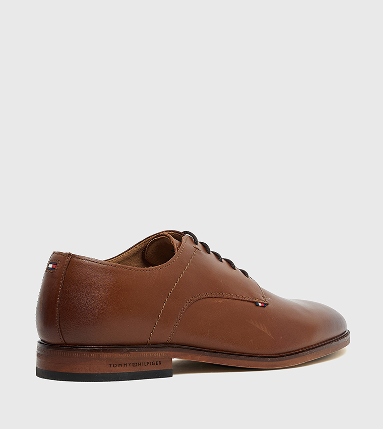 Textured Thunit Leather Derby Shoes