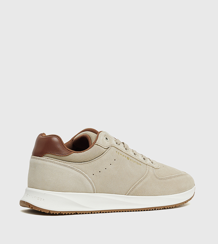 Textured Suede Low-Top Sneakers
