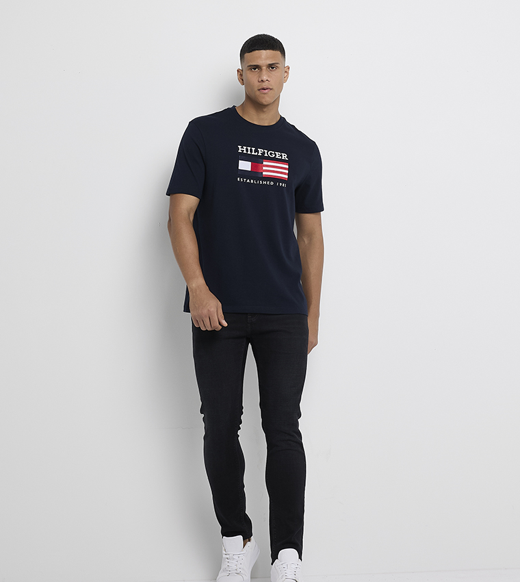 Monotype Printed Crew Neck T-Shirt