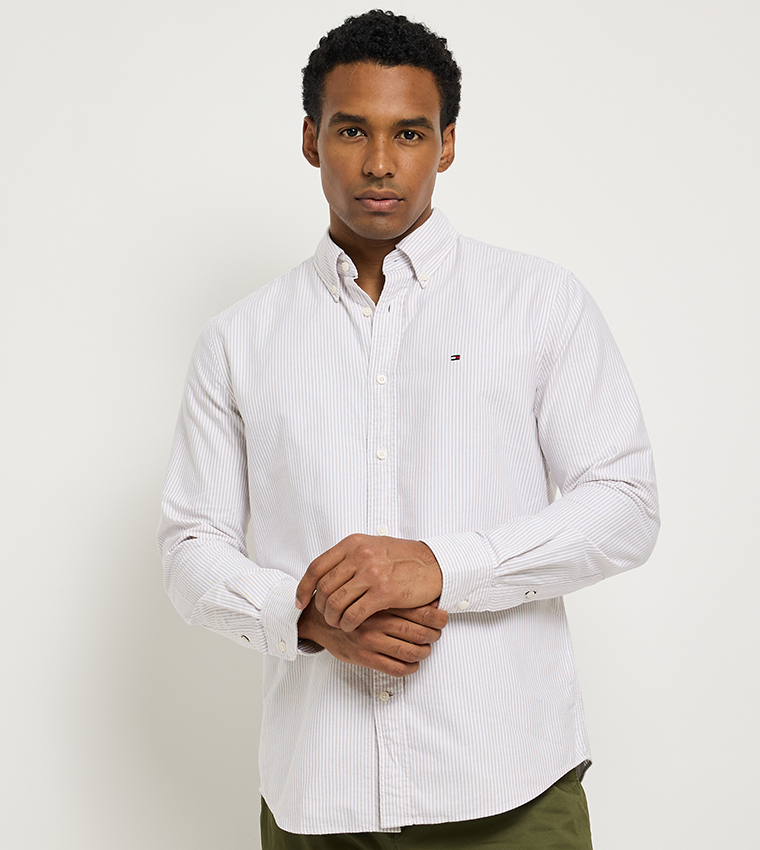 HERITAGE Striped Button-Down Collar Shirt