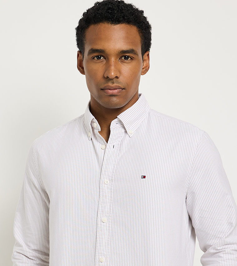 HERITAGE Striped Button-Down Collar Shirt