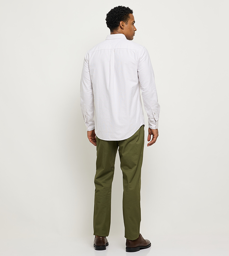 HERITAGE Striped Button-Down Collar Shirt