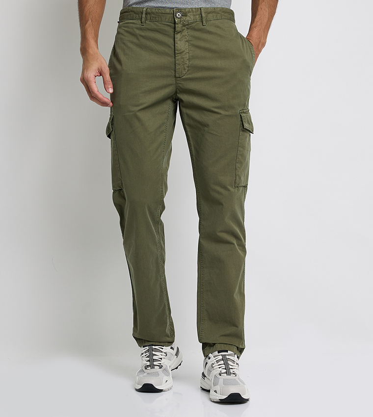 DENTON Solid Twill Cargo Pants