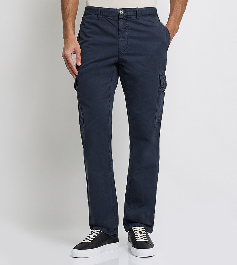 DENTON Solid Twill Cargo Pants