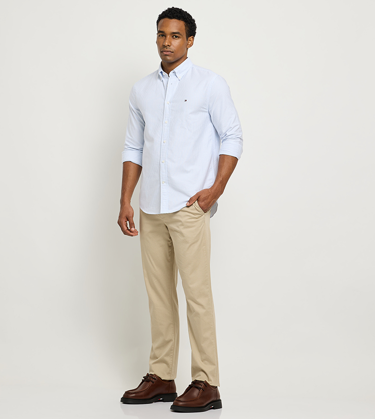 HERITAGE Striped Long Sleeves Oxford Shirt
