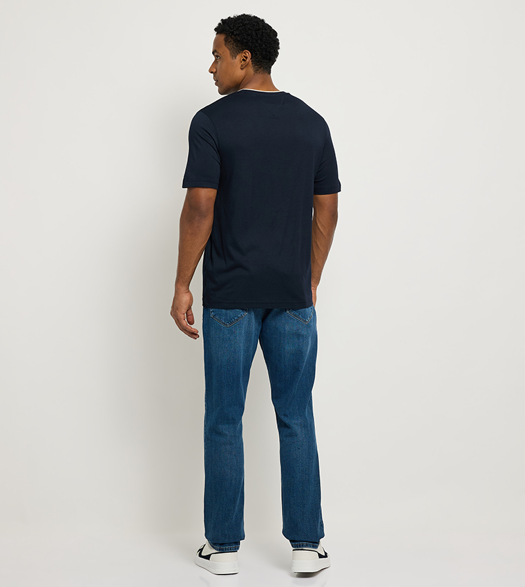 Flag Detail Crew Neck T-Shirt