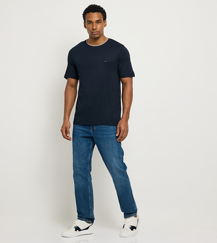 Flag Detail Crew Neck T-Shirt