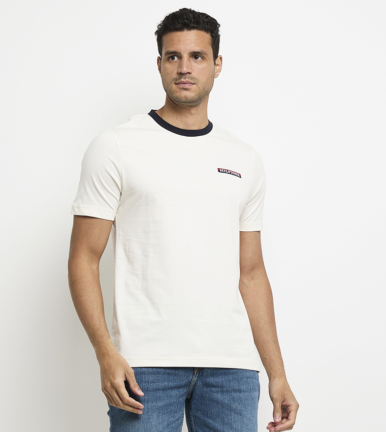 Logo Embroidered Crew Neck T-Shirt