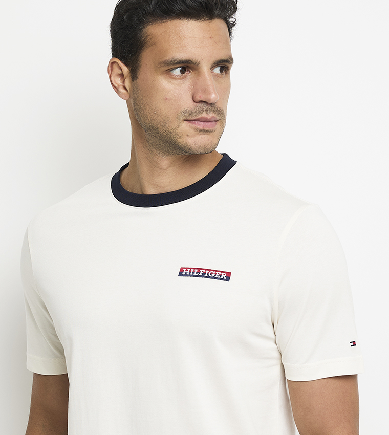 Logo Embroidered Crew Neck T-Shirt