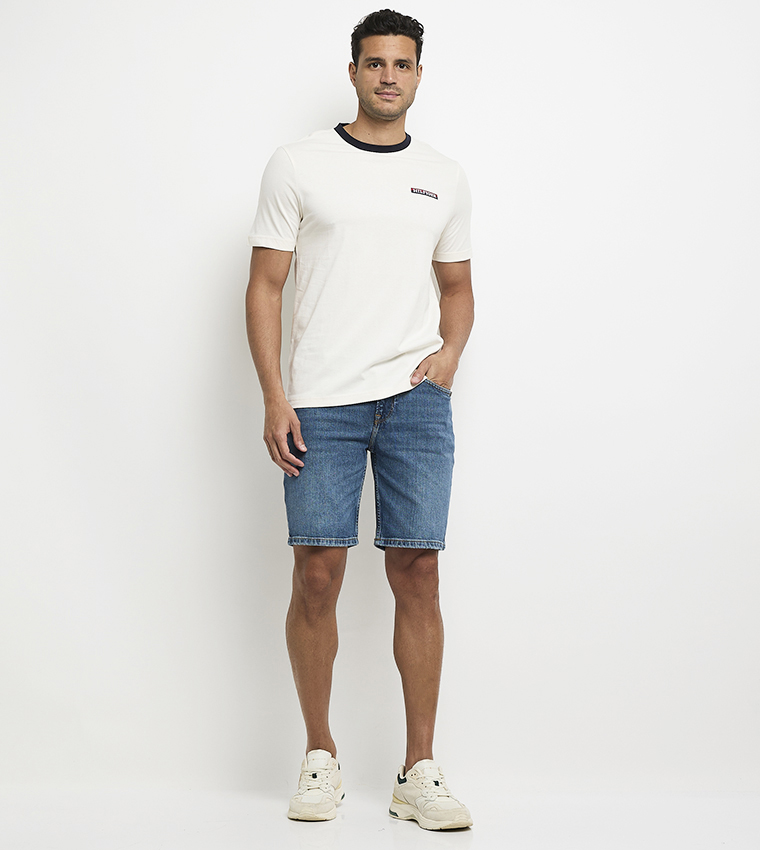 Logo Embroidered Crew Neck T-Shirt