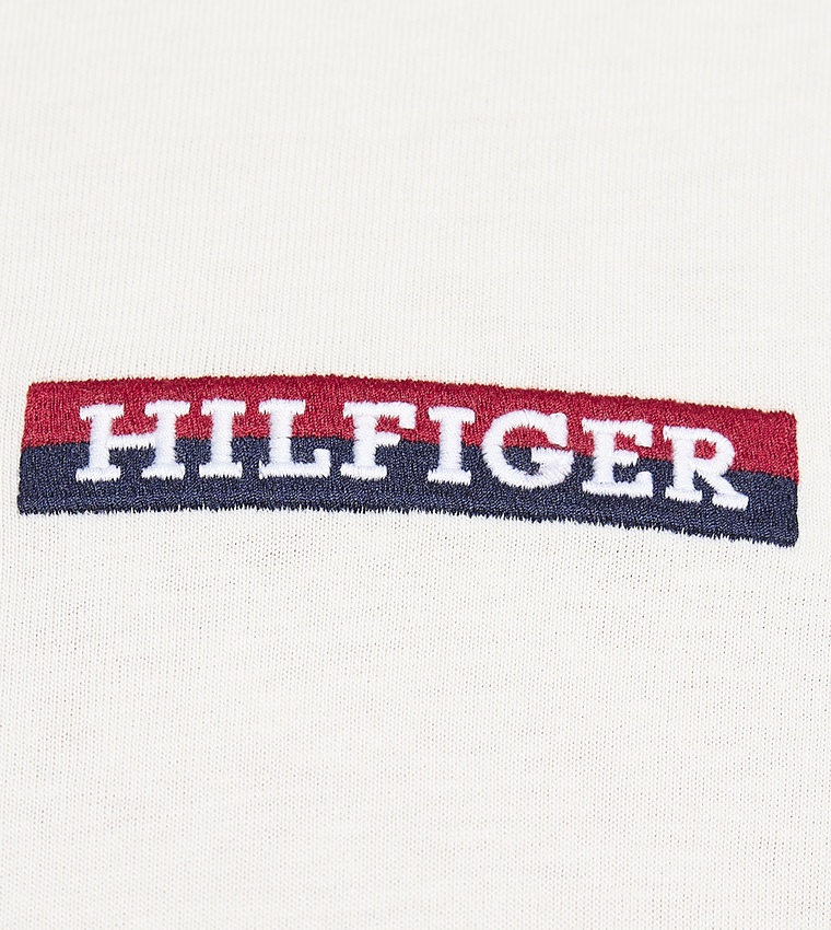 Logo Embroidered Crew Neck T-Shirt