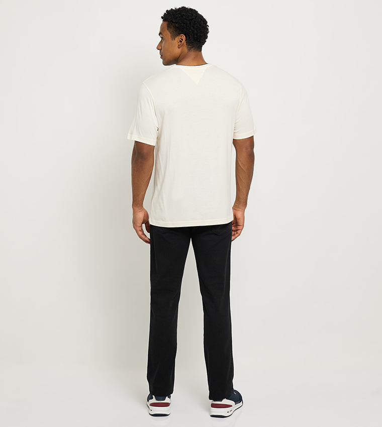 Flag Detail Crew Neck T-Shirt