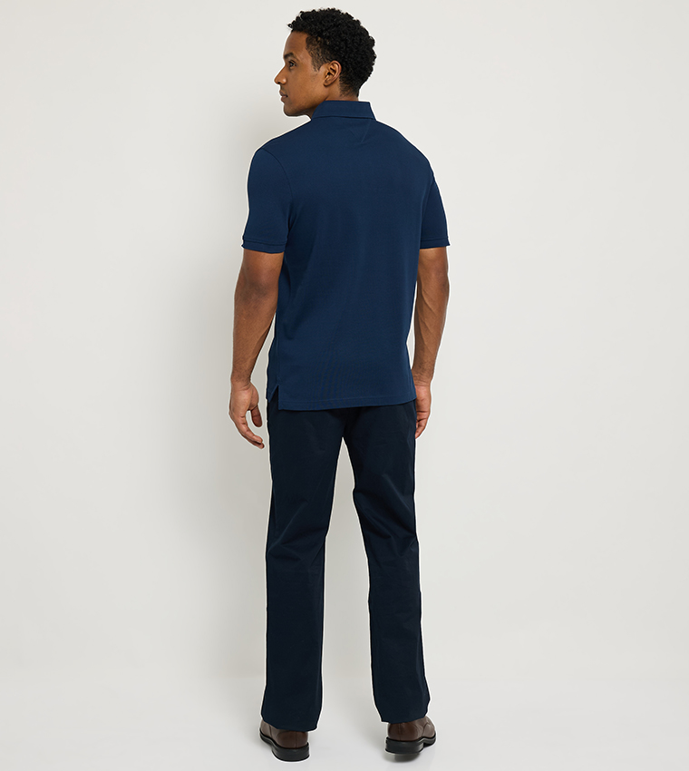 Monotype Detail Short Sleeves Polo T-Shirt