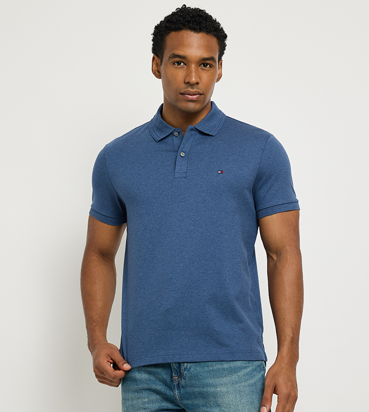 Flag Detail Short Sleeves Polo T-Shirt