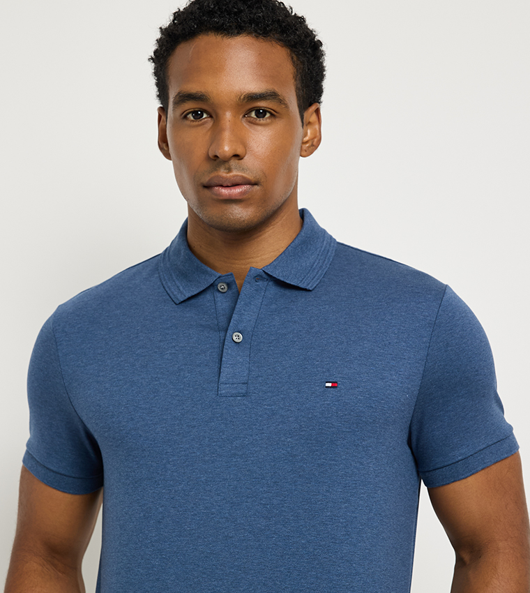 Flag Detail Short Sleeves Polo T-Shirt