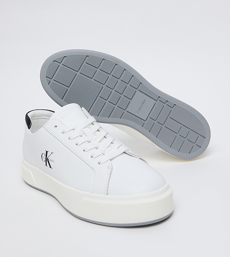 Monogram Detail Low Top Platform Sneakers