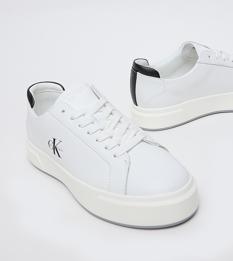 Monogram Detail Low Top Platform Sneakers