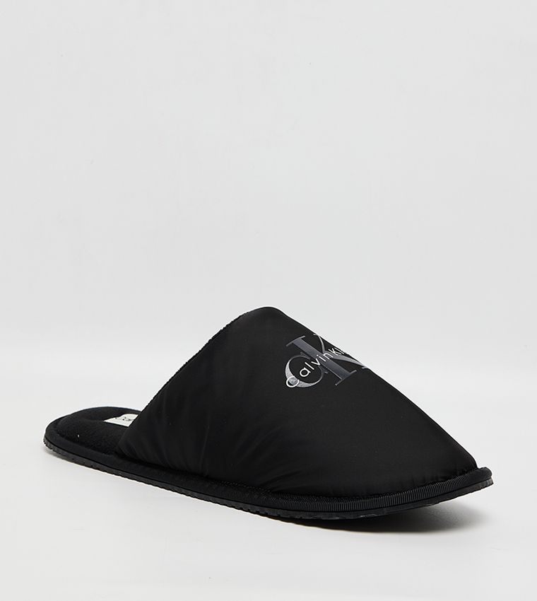 Logo Printed Bedroom Mules