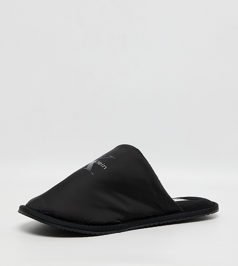 Logo Printed Bedroom Mules