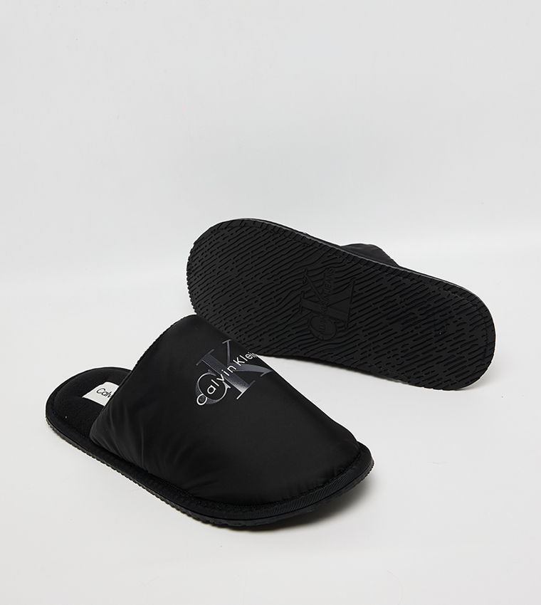 Logo Printed Bedroom Mules