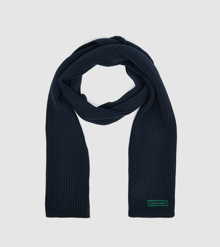 Logo Detail Knitted Scarf
