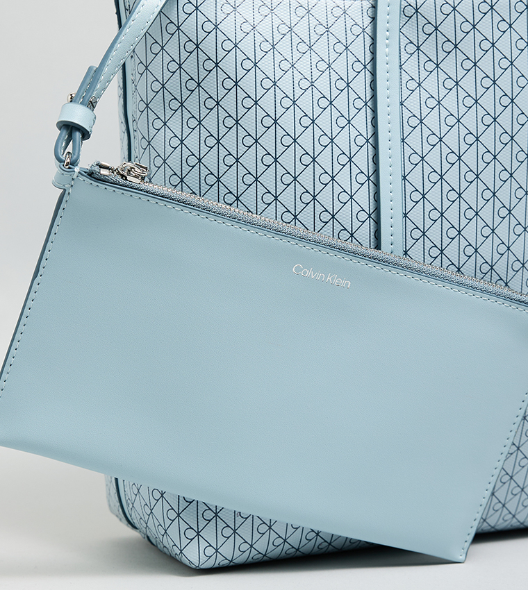 Patterned Tote Bag with Coin Pouch