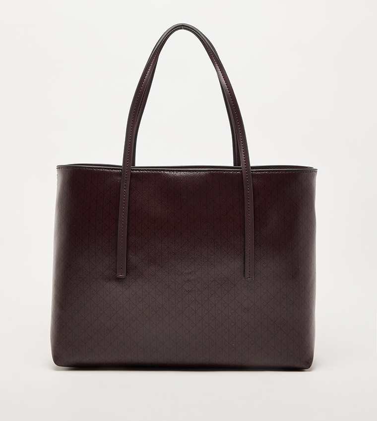Monogram Patterned Tote Bag with Pouch