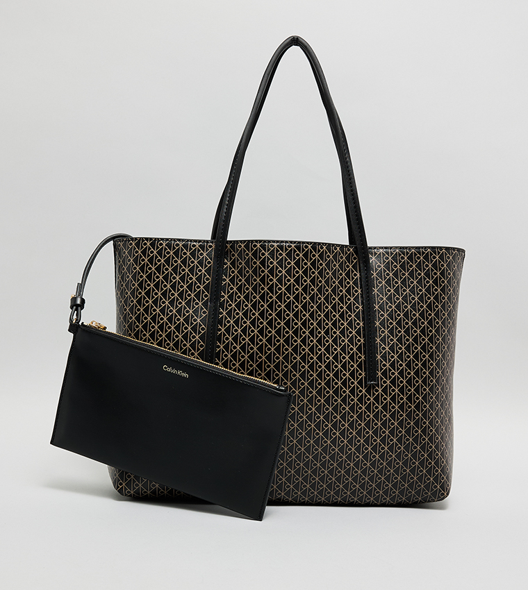 Patterned Tote Bag with Coin Pouch
