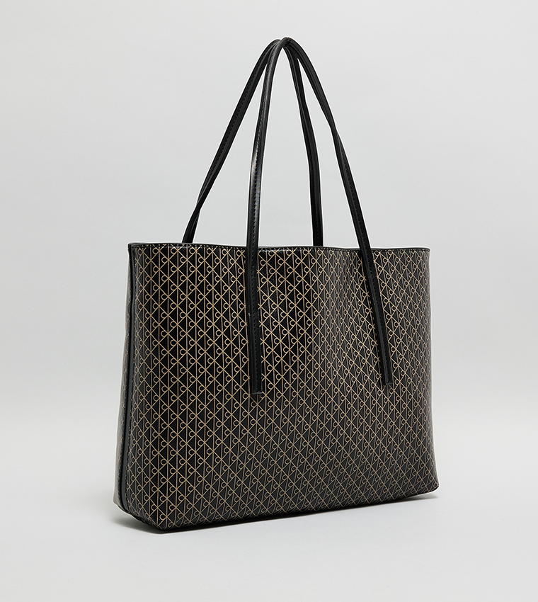 Patterned Tote Bag with Coin Pouch