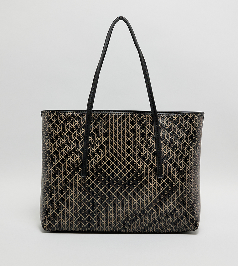 Patterned Tote Bag with Coin Pouch