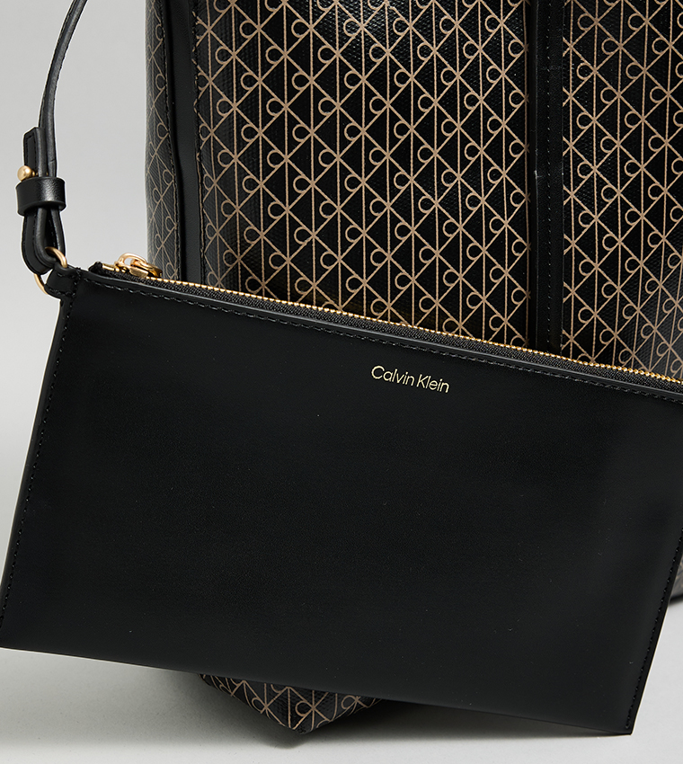 Patterned Tote Bag with Coin Pouch