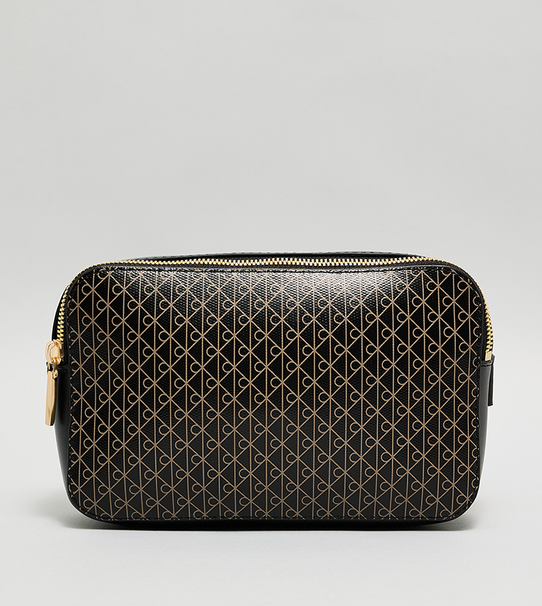 Patterned Elongated Toiletry Bag