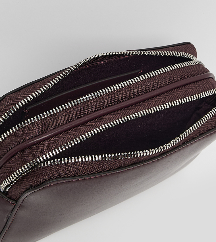 Logo Detail Zippered Camera Bag