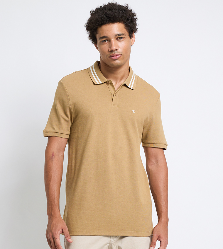 Logo Embroidered Pique Polo T-Shirt