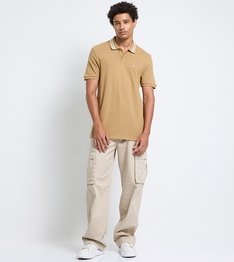 Logo Embroidered Pique Polo T-Shirt