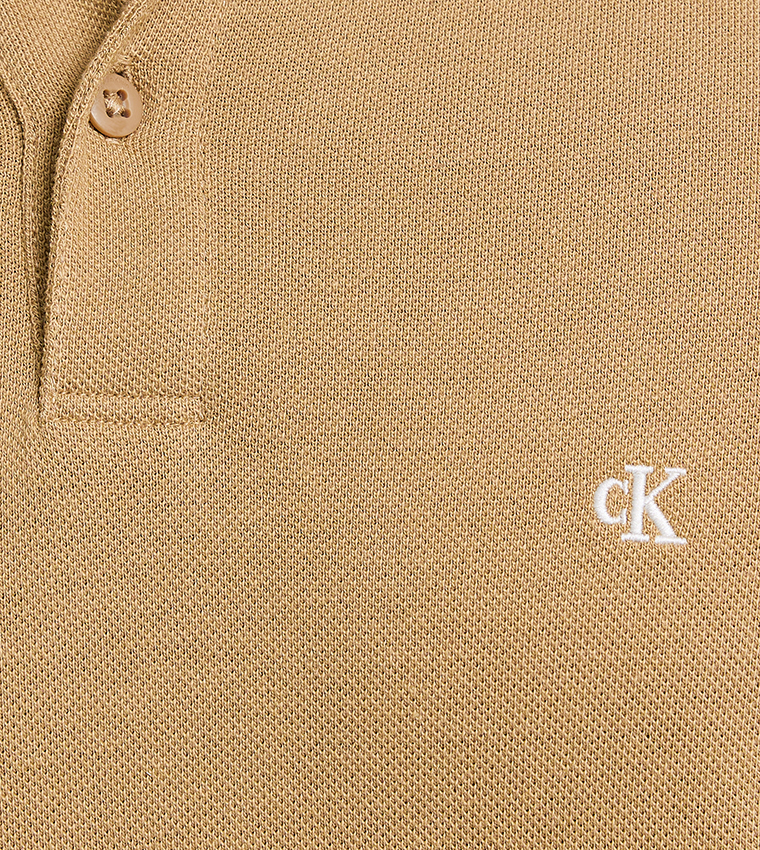 Logo Embroidered Pique Polo T-Shirt