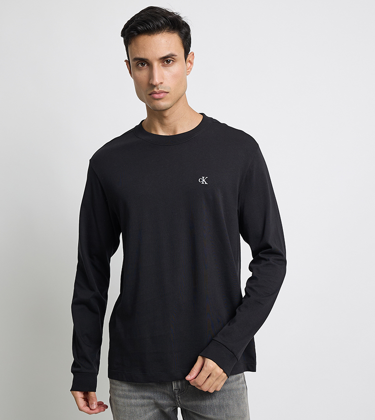 Logo Embroidered Long Sleeves T-Shirt