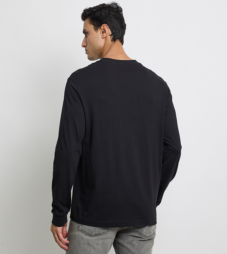 Logo Embroidered Long Sleeves T-Shirt