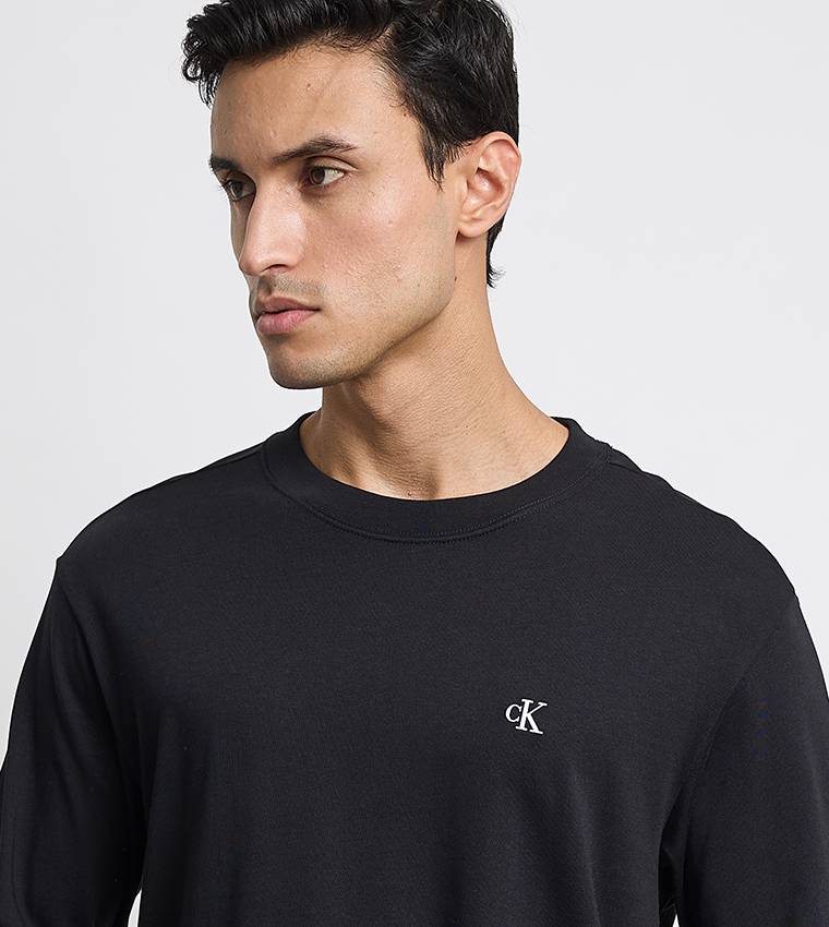 Logo Embroidered Long Sleeves T-Shirt