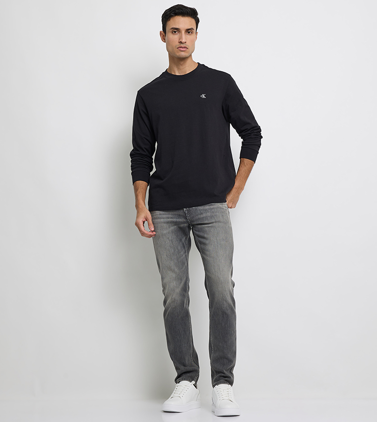 Logo Embroidered Long Sleeves T-Shirt