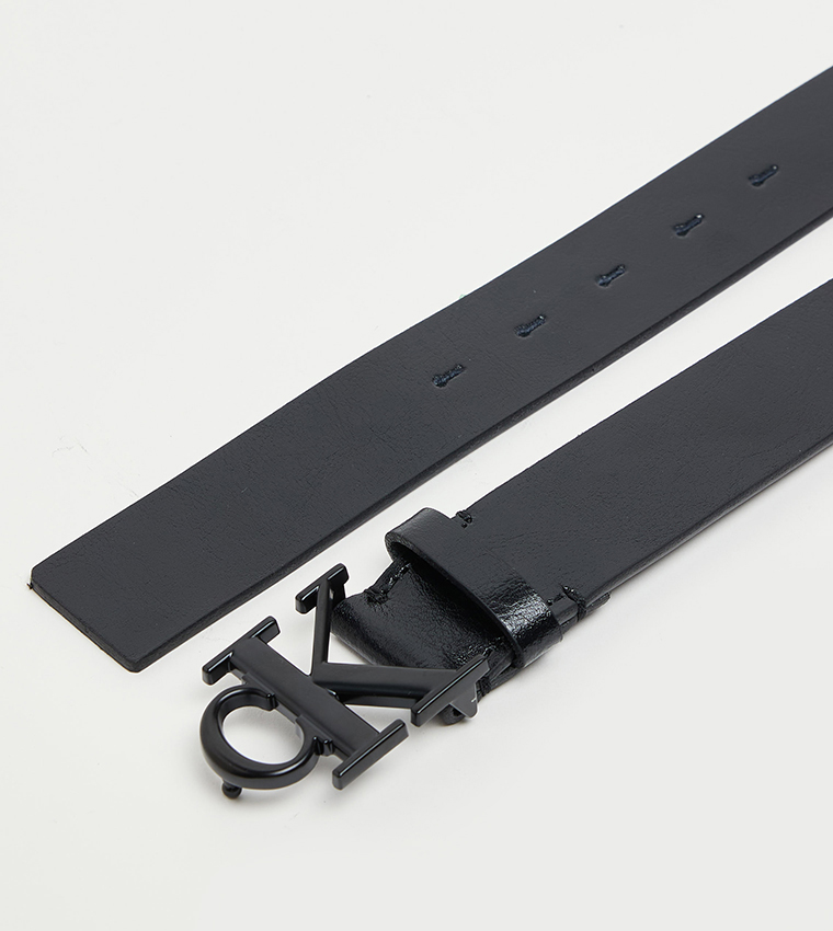 Monogram Plaque Leather Belt