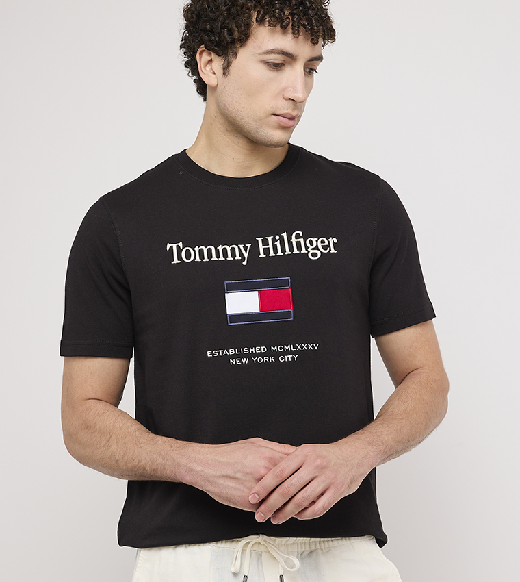 Logo Embroidered Crew Neck T-Shirt