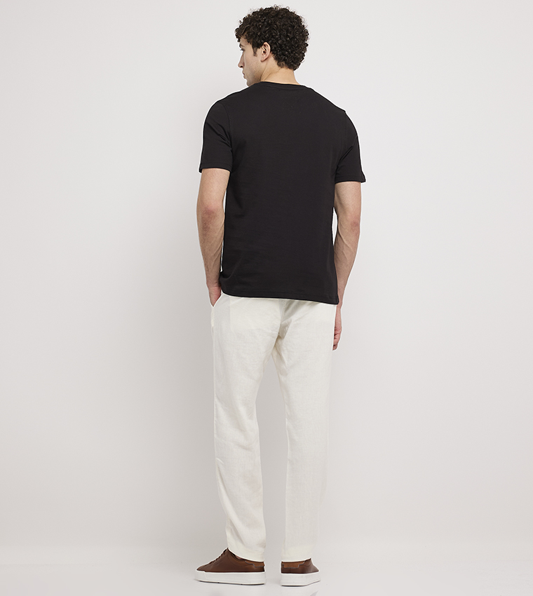 Logo Embroidered Crew Neck T-Shirt