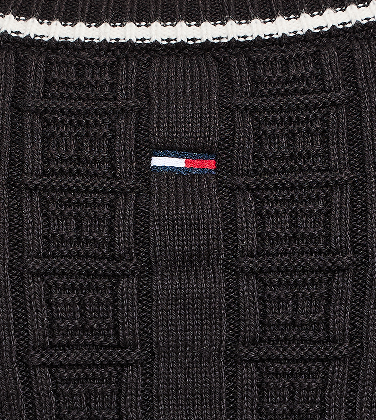 Flag Detail Sleeveless Knit Crop Top