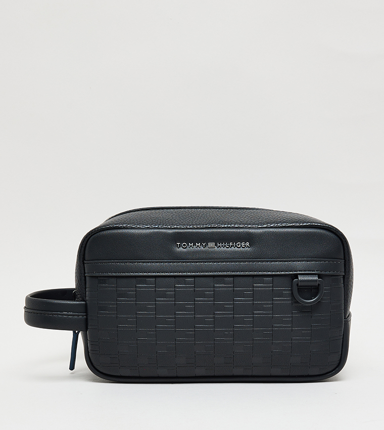 Logo Detail Zippered Toiletry Bag
